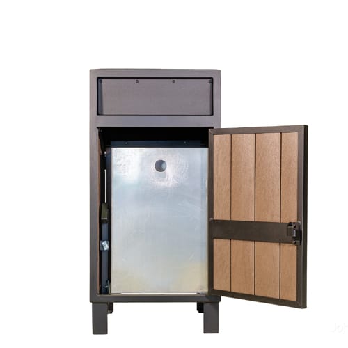 CAD Drawings BIM Models Wishbone Site Furnishings Modena Waste Receptacle