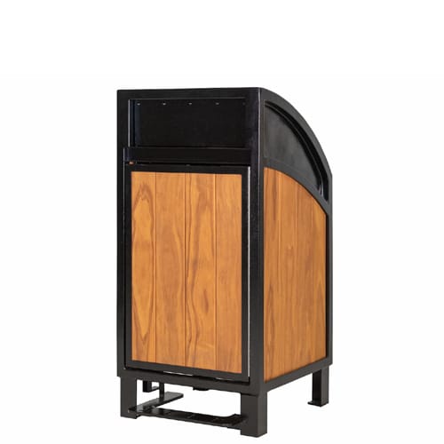 CAD Drawings BIM Models Wishbone Site Furnishings Modena Waste Receptacle