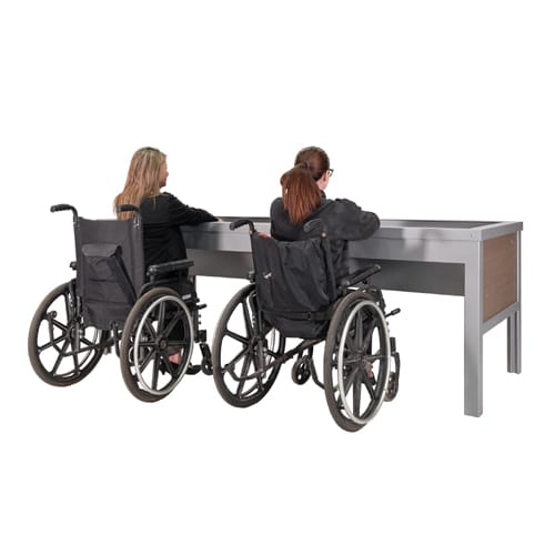 CAD Drawings BIM Models Wishbone Site Furnishings Rutherford 2 Space Wheelchair Accessible Planter
