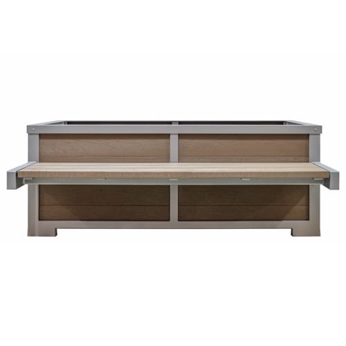 CAD Drawings BIM Models Wishbone Site Furnishings Rutherford Rectangular Planter Bench