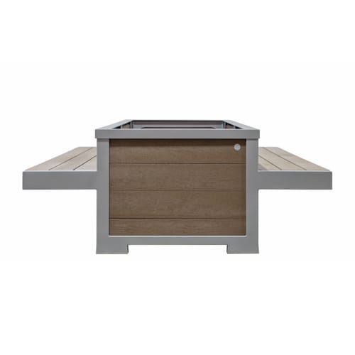 CAD Drawings BIM Models Wishbone Site Furnishings Rutherford Rectangular Planter Bench