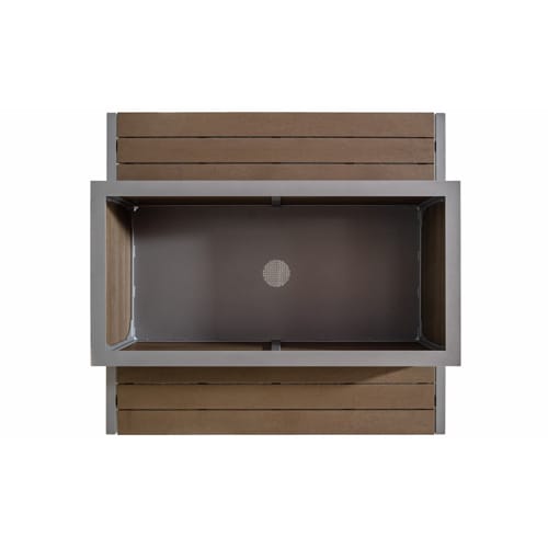 CAD Drawings BIM Models Wishbone Site Furnishings Rutherford Rectangular Planter Bench