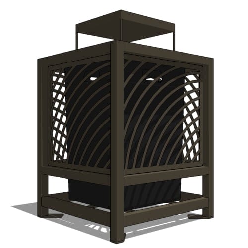 CAD Drawings BIM Models SiteScapes Inc. JordanCreek Receptacle