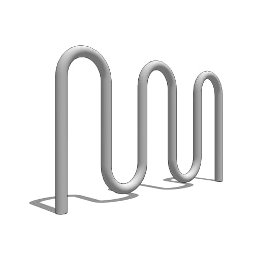 Aaa Ribbon Rack Bike Racks Inground Galvanized Bike Rack - CADdetails