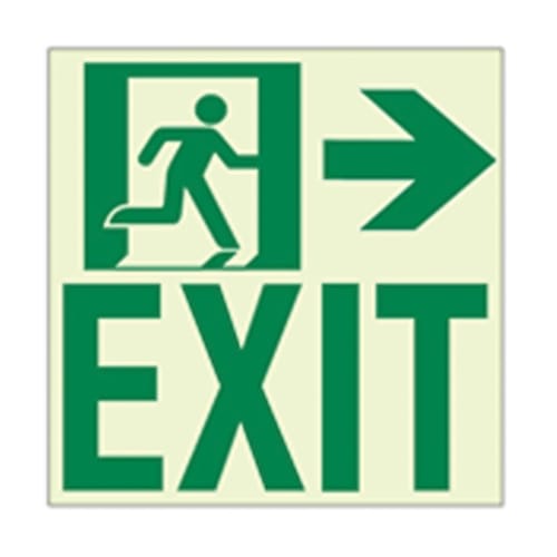 CAD Drawings BIM Models Ecoglo Inc. RAE2122 Luminous Intermediate Door Exit Sign