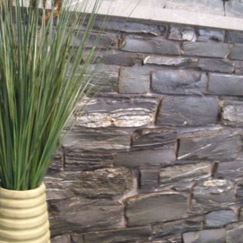Black Pearl Full Bed Ledgestone - K2 Stone - CADdetails