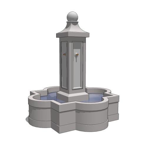 CAD Drawings BIM Models Campania International Traditional Fountains: Provence