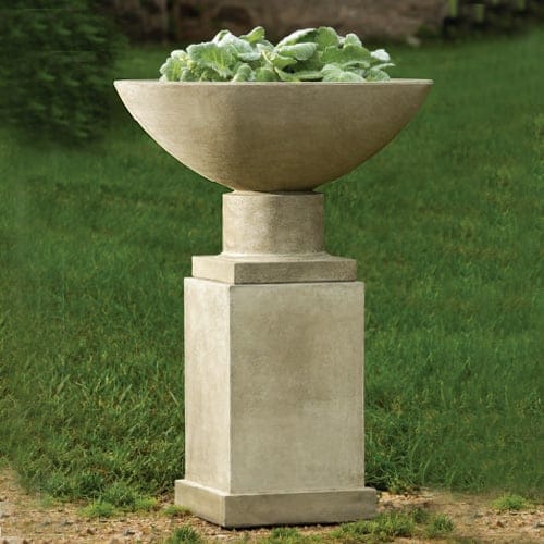 CAD Drawings BIM Models Campania International Cast Stone Collection: Savoy Cast Stone Planter and Pedestal