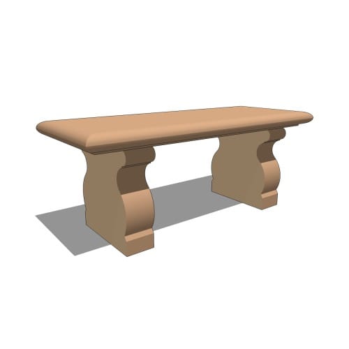 CAD Drawings BIM Models Campania International Signature Collection: Provencal Bench
