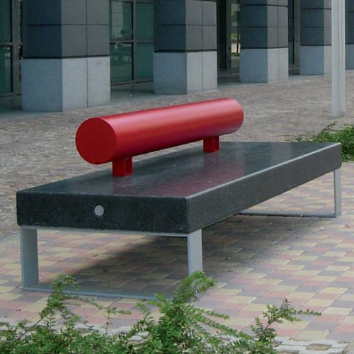 Diamante Bench Supports with Tubular Backrest - CADdetails