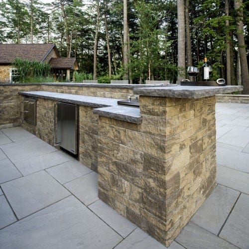 CAD Drawings BIM Models Techo-Bloc Grill Island: Mini-Creta 3" & 6", 6ft