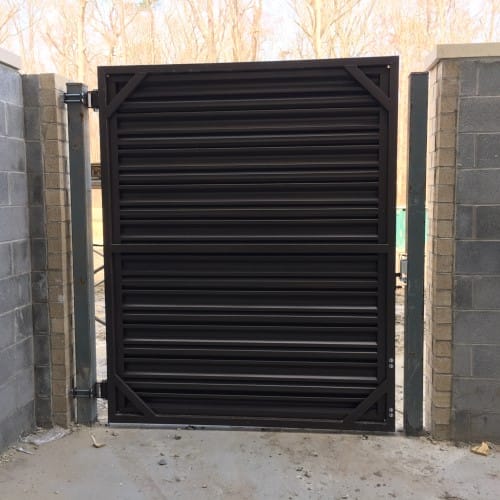 CAD Drawings BASTEEL Perimeter Systems Infinity Single Swing Gate