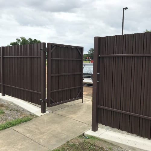 CAD Drawings BASTEEL Perimeter Systems Infinity Single Swing Gate