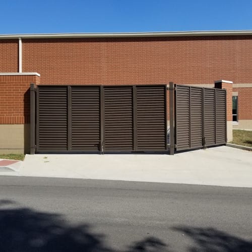 CAD Drawings BASTEEL Perimeter Systems Infinity Double Swing Gate