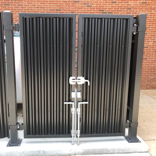CAD Drawings BASTEEL Perimeter Systems Infinity Double Swing Gate