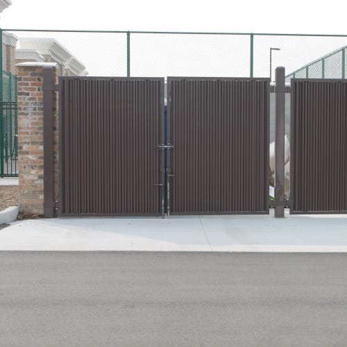 CAD Drawings BASTEEL Perimeter Systems Infinity Double Swing Gate