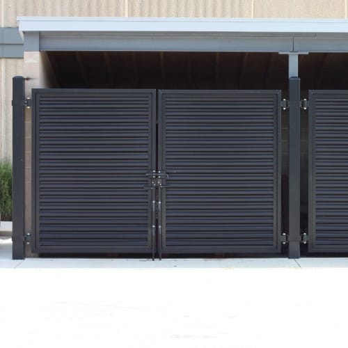CAD Drawings BASTEEL Perimeter Systems Infinity Double Swing Gate