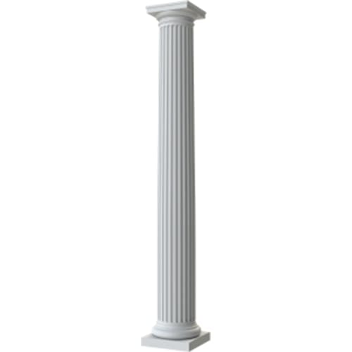 Fluted Round Tapered Fiberglass Columns - CADdetails