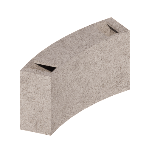 CAD Drawings BIM Models Kindred Outdoors & Surrounds Exterior Cabinets: Curved Wall Seating