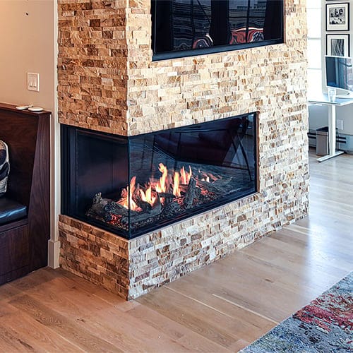CAD Drawings BIM Models Stellar by Heat & Glo Enlight: Left Corner Fireplace