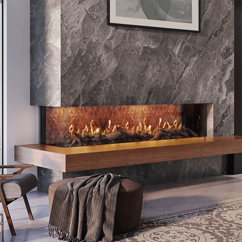 CAD Drawings BIM Models Stellar by Heat & Glo Enlight: Left Corner Fireplace