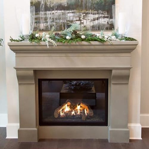 CAD Drawings BIM Models DreamCast Design and Production Mantel: French Country 72 Tall Concrete Fireplace Mantel