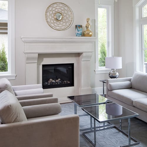 CAD Drawings BIM Models DreamCast Design and Production Mantel: French Country 72 Tall Concrete Fireplace Mantel