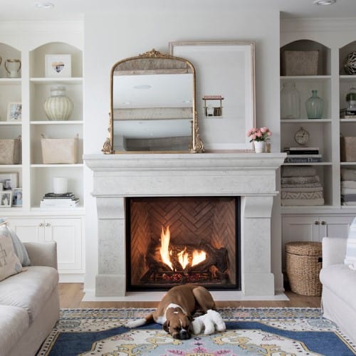 CAD Drawings BIM Models CADdetails Mantel: French Country 72 Standard Concrete Fireplace Mantel