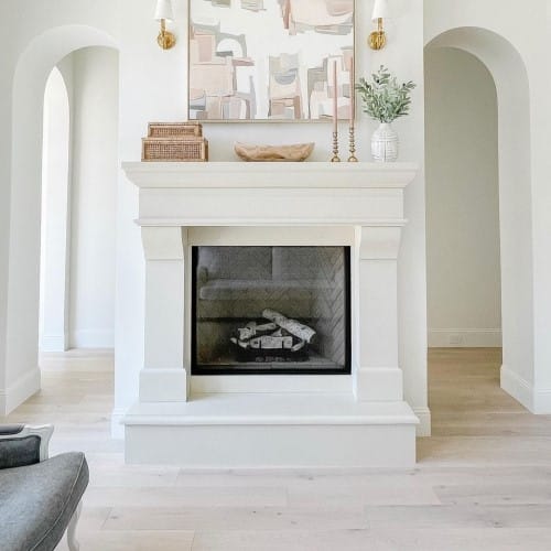 CAD Drawings BIM Models DreamCast Design and Production Mantel: French Country 60 Tall Concrete Fireplace Mantel