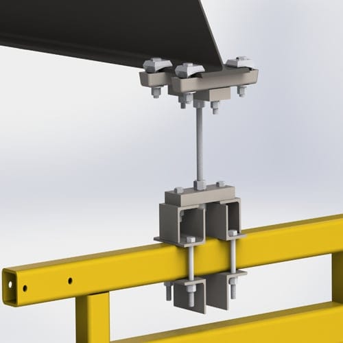 CAD Drawings Spanco Inc. 900 Series Trussed Track Drop Rod Hanger Assembly
