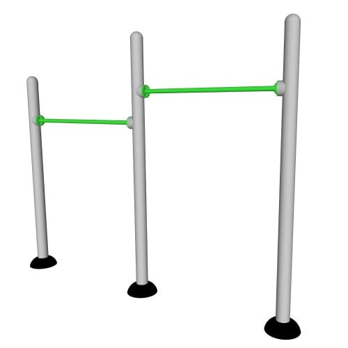CAD Drawings BIM Models ExoFit Outdoor Fitness ExoFit: 2-Person Pull-Up Station
