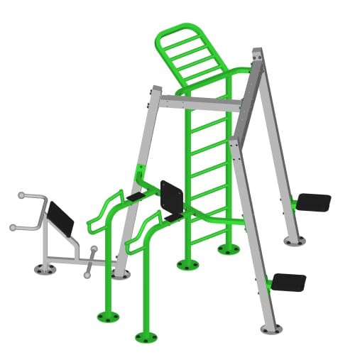 CAD Drawings BIM Models ExoFit Outdoor Fitness ExoFit: Cagepod 2