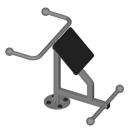 CAD Drawings BIM Models ExoFit Outdoor Fitness ExoFit: Back Extension