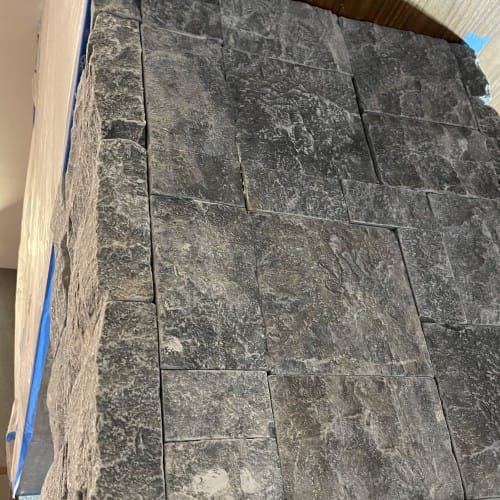 Black Marble Veneer Stone Pattern - NT Pavers - CADdetails