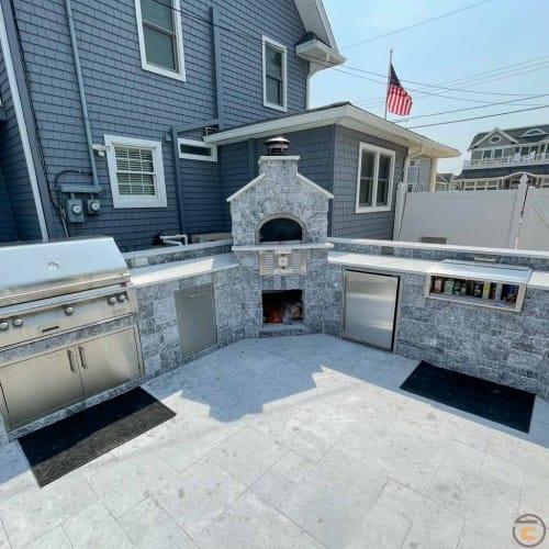 Blue Marble Veneer Stone Pattern - NT Pavers - CADdetails