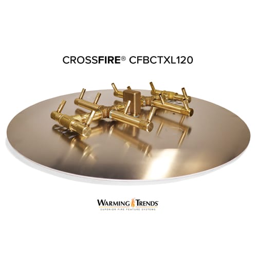 CAD Drawings Warming Trends Circle Tree-Style CROSSFIRE Brass Burner: CFBCTXL120