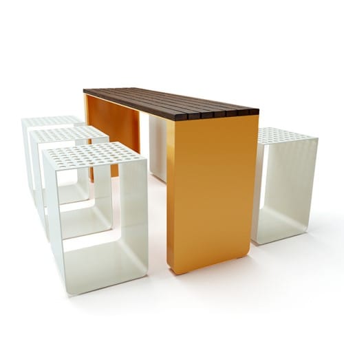 Table Top Civil Monoline Solid Series High Top Table - Site Pieces - CADdetails
