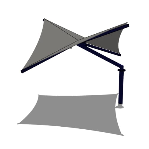 Offset Single Post Hypar - Shade Systems, Inc. - CADdetails