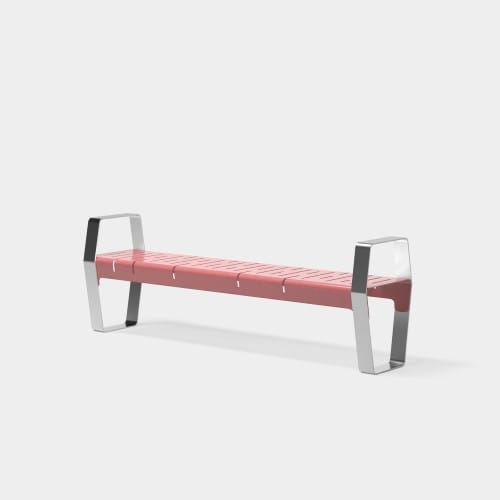 CAD Drawings BIM Models Green Theory™ Marina Metal Backless Bench