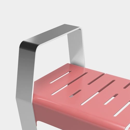 CAD Drawings BIM Models Green Theory™ Marina Metal Backless Bench