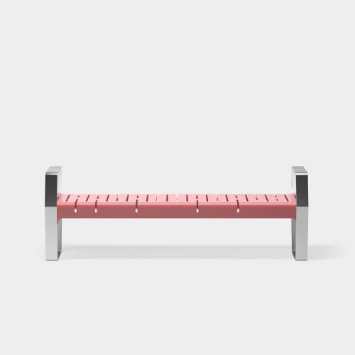 CAD Drawings BIM Models Green Theory™ Marina Metal Backless Bench