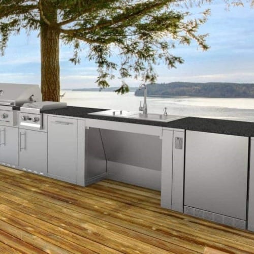CAD Drawings BIM Models Sunstone Metal Products 44" ADA Compliant Sink Base Cabinet w/ adjustable height and depth center panel (ADA44BC)