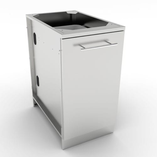 18” Trash Drawer Cabinet w/Two Top Loading Bins (SBC18STRD) - CADdetails