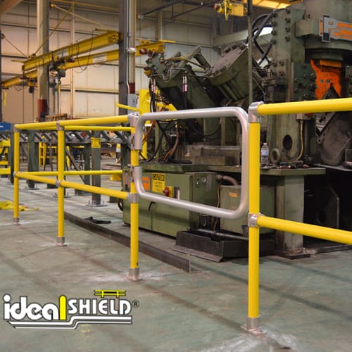 Hand Real Gate Surface Mount Handrail Gate - Ideal Shield - CADdetails