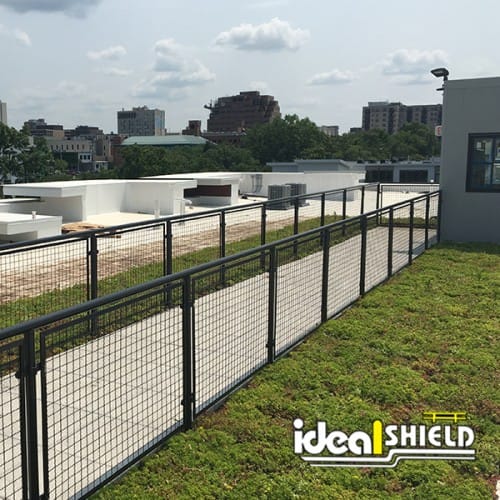Roof Fall Protection Railing - Ideal Shield - CADdetails
