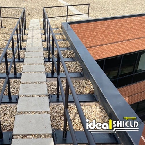 Roof Fall Protection Railing - Ideal Shield - CADdetails
