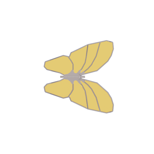 Butterfly Wings Flat - USA SHADE - CADdetails