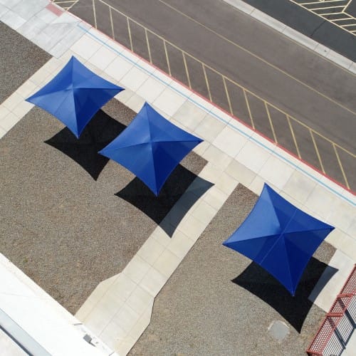 Single Post Shade Structure - Shade 'N Net - CADdetails