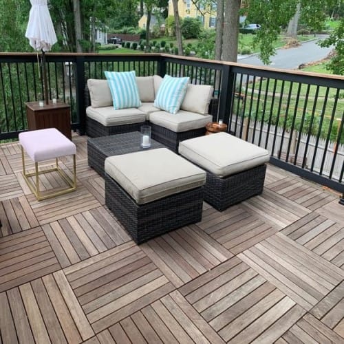 CAD Drawings SkyDeck USA SkyWalk Ipe Wood Deck Tiles – 23-7/8" x 23-7/8" x 1.5"