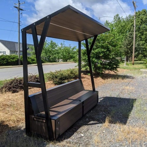 CAD Drawings SELS - Smart Era Lighting Systems Solar Bus Shelter Lighting & Charging Station: SB1060